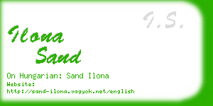 ilona sand business card
